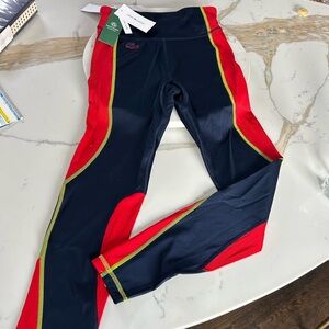 Lacoste Sport Navy and Red Leggings